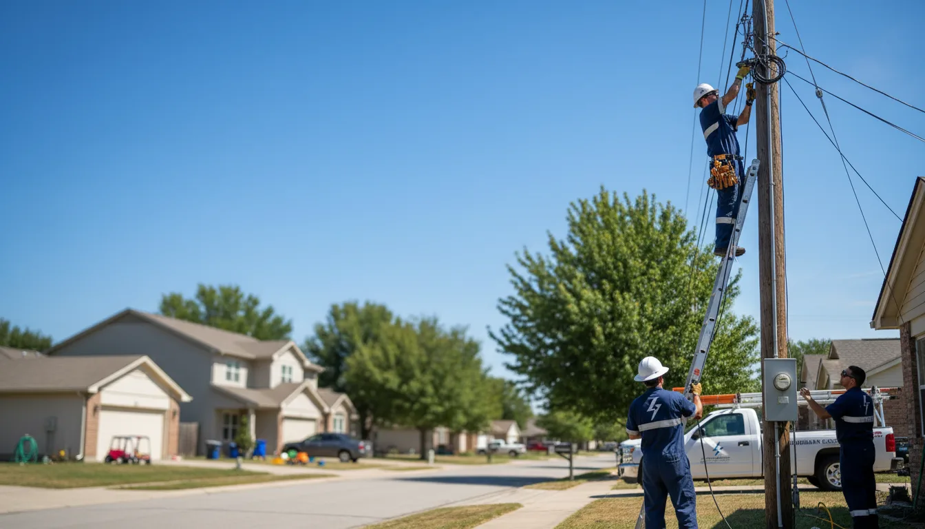 Residential electrician providing installation services in Fairport, NY